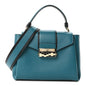 Calfskin Serpenti Viper Top Handle Bag Blue Black
