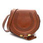 Calfskin Mini Marcie Round Crossbody Bag Tan