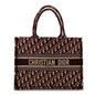 Oblique Medium Book Tote Burgundy Multicolor