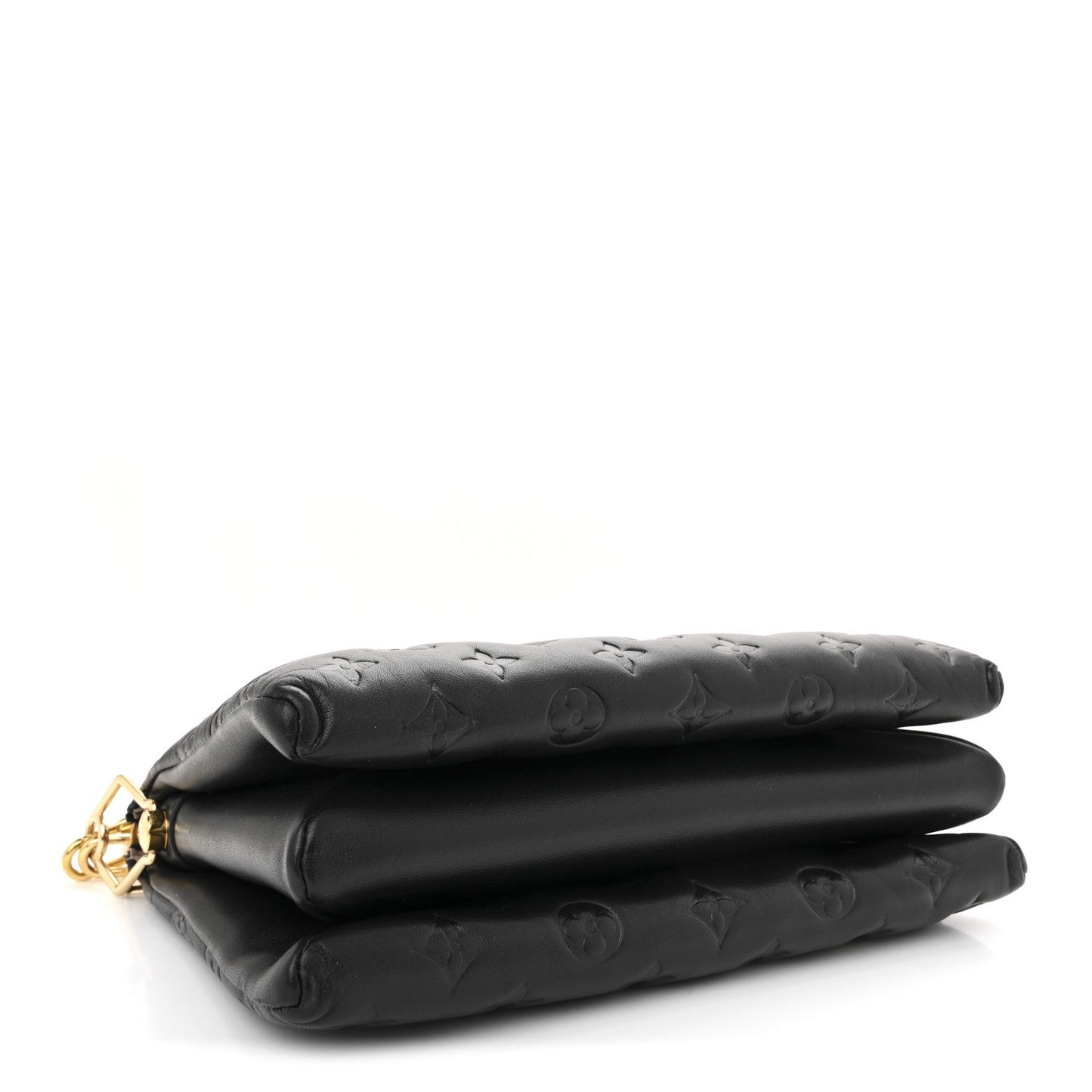 Lambskin Embossed Monogram Coussin PM Black