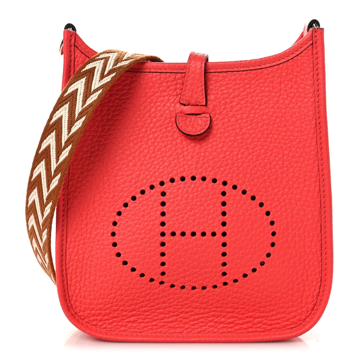 Taurillon Clemence Zigzag Sangle Evelyne TPM Rose Texas