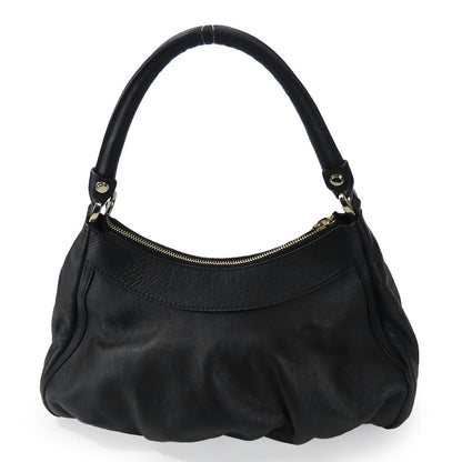 USED GUCCI Leather Handbag Black Shoulder