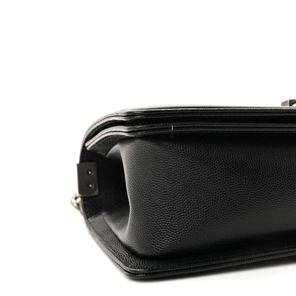Caviar Quilted Medium Boy Flap Black