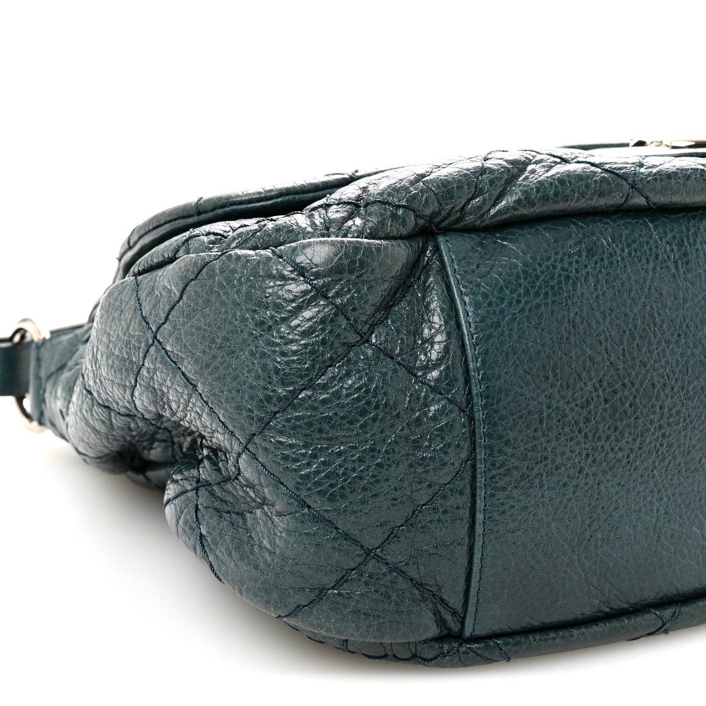 Glazed Calfskin Stitched XL On The Road Flap Blue