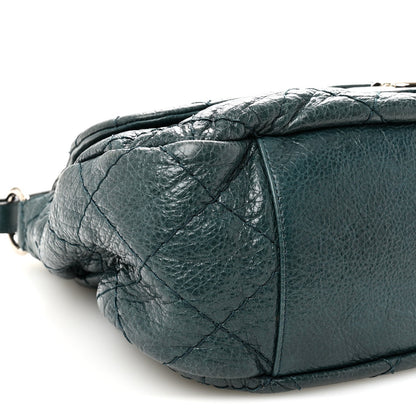 Glazed Calfskin Stitched XL On The Road Flap Blue