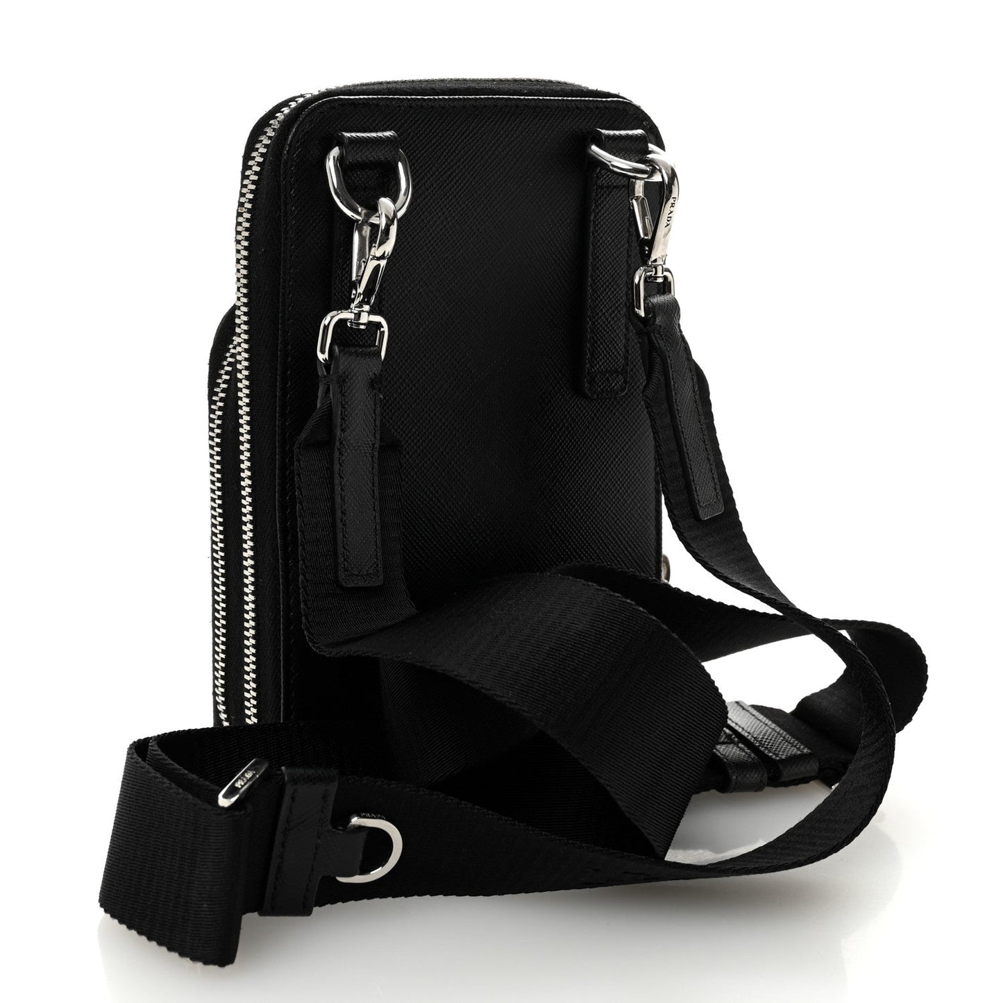 Saffiano Smartphone Case Crossbody Black