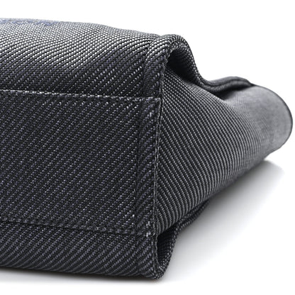 Mixed Fibers Calfskin Small Deauville Tote Black