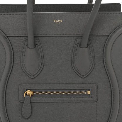 Baby Drummed Calfskin Micro Luggage Kohl
