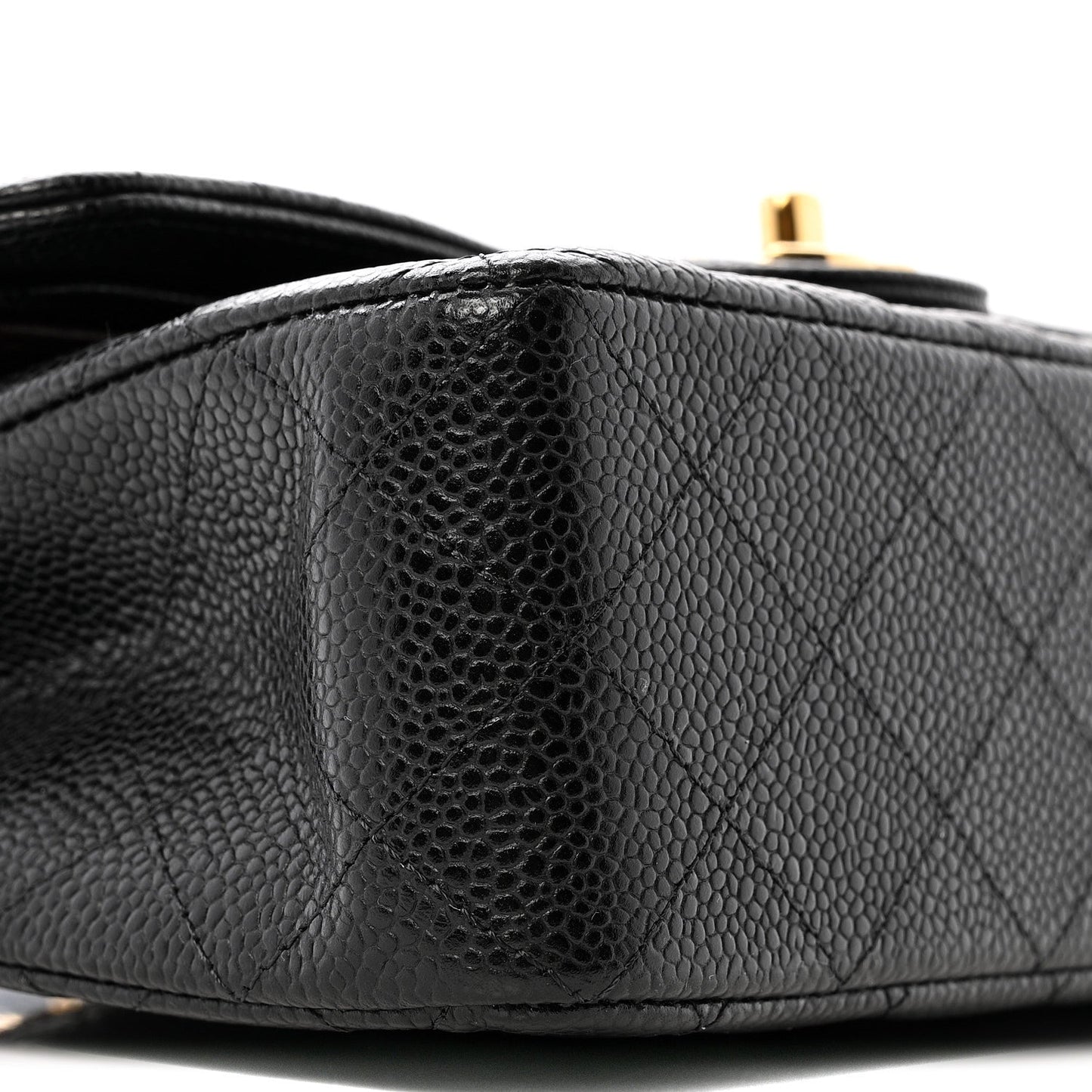 Caviar Quilted Small Double Flap Black