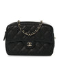 Caviar Quilted Chain Camera Bag Black