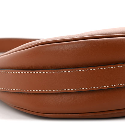 Smooth Calfskin Medium Strap Ava Shoulder Bag Tan