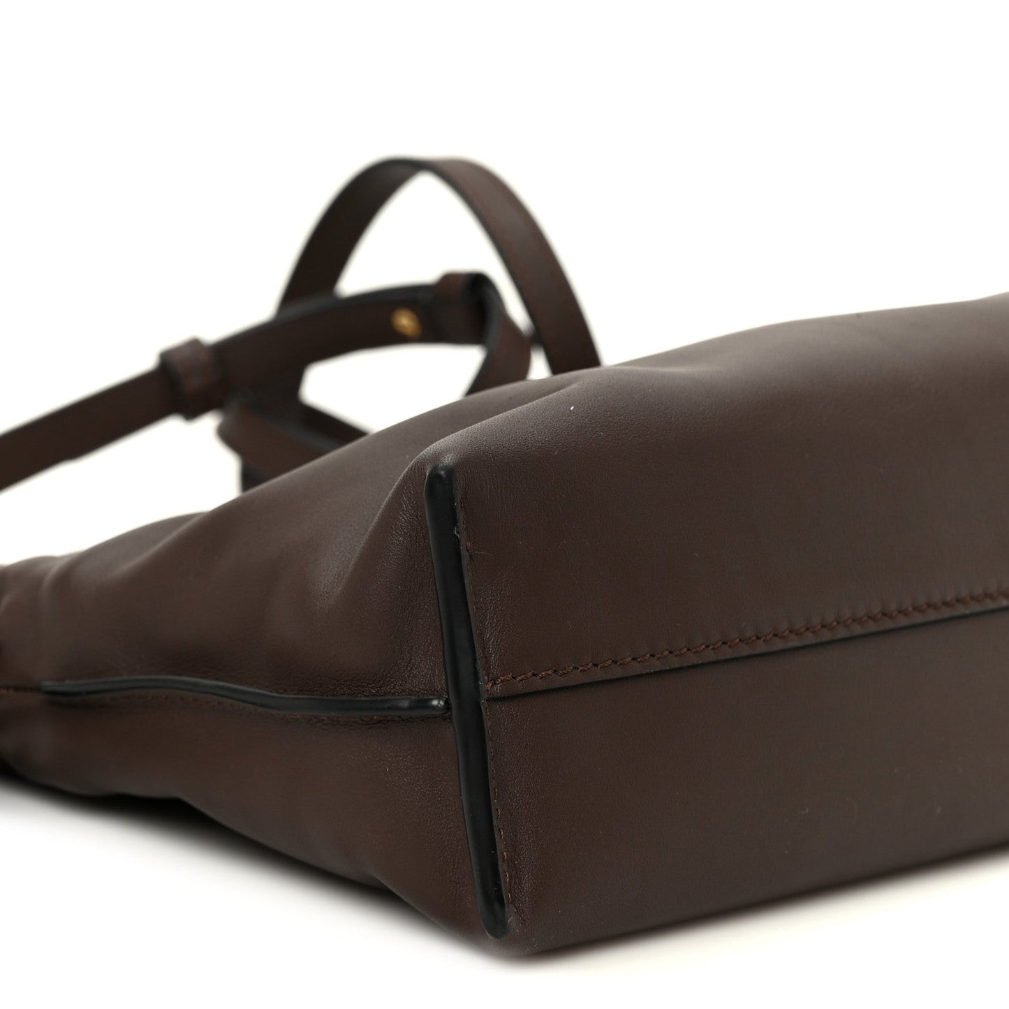 Nappa Flamenco Knot Clutch Chocolate