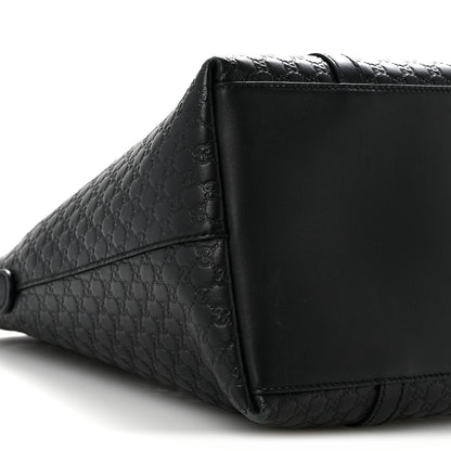Soft Microguccissima Dome Satchel Black
