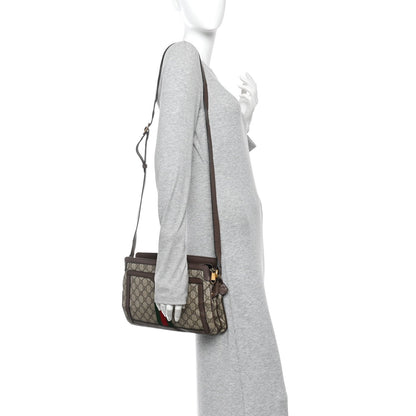 GG Supreme Monogram Web Medium Ophidia Shoulder Bag Beige New Acero