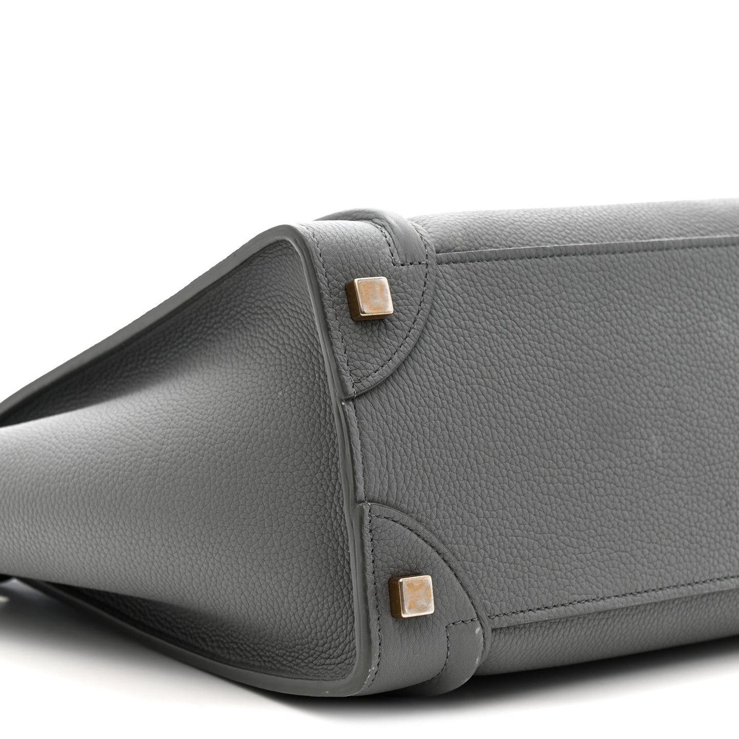 Baby Drummed Calfskin Micro Luggage Kohl