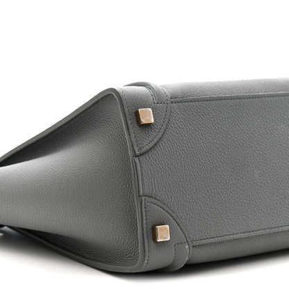 Baby Drummed Calfskin Micro Luggage Kohl