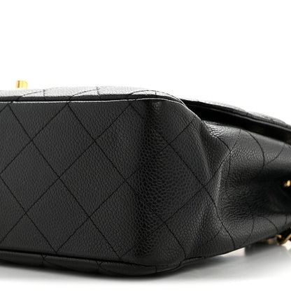 Caviar Quilted Jumbo Single Flap Black