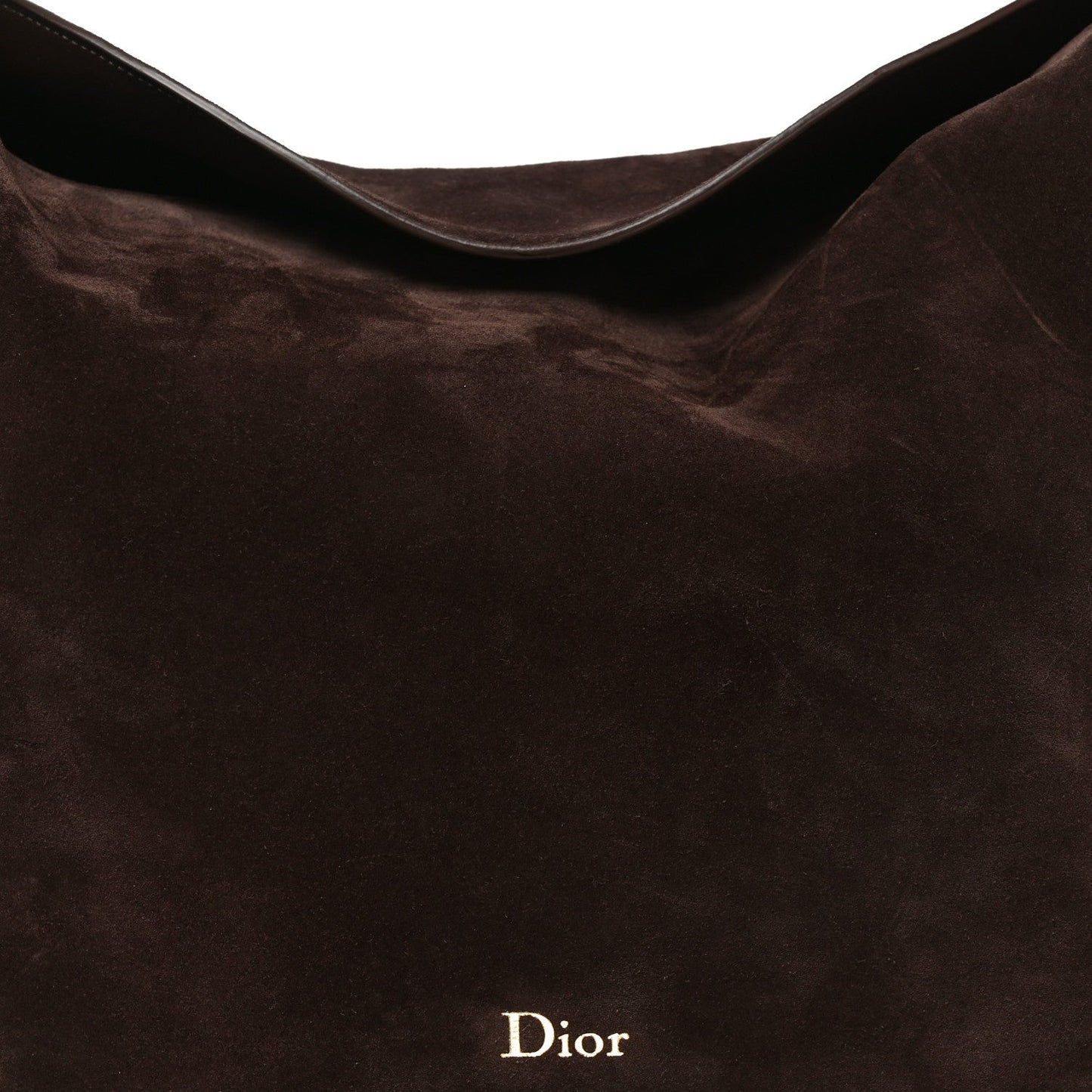 Suede Calfskin Medium Diorly Bag Chocolate