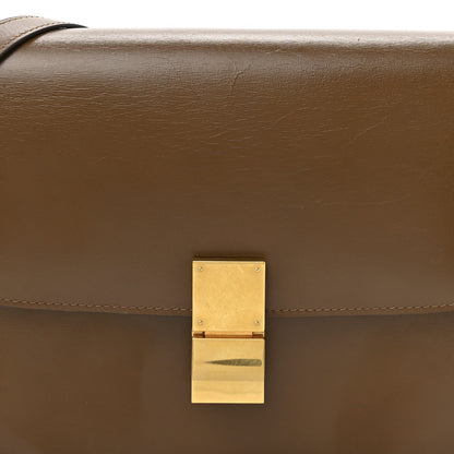 Box Calfskin Medium Classic Box Flap Bag Camel