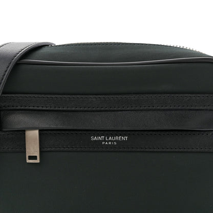 Lambskin Nylon Small Camp Camera Bag Dark Green