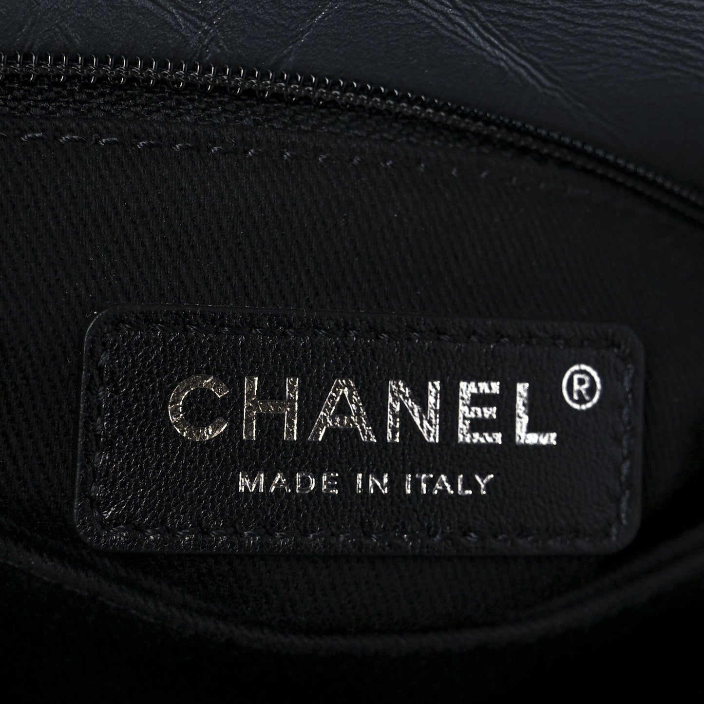 Metallic Aged Calfskin Quilted Mini Coco Handle Flap Charcoal