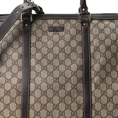 GG Plus Monogram Travel Bag Dark Brown