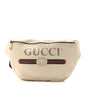 Grained Calfskin Logo Belt Bag White