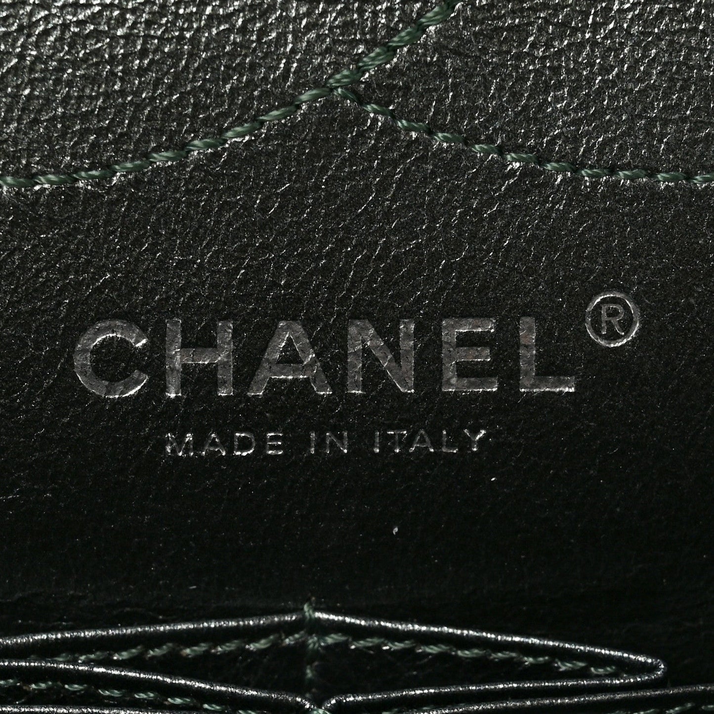 Metallic Aged Calfskin Quilted 2.55 Reissue 227 Flap Vert Fonce