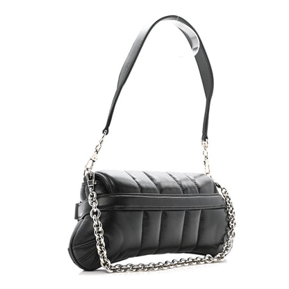 Nappa Vertical Matelasse Small Maxi Horsebit Chain Shoulder Bag Black
