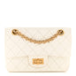 Aged Calfskin Quilted 2.55 Reissue Mini Flap White