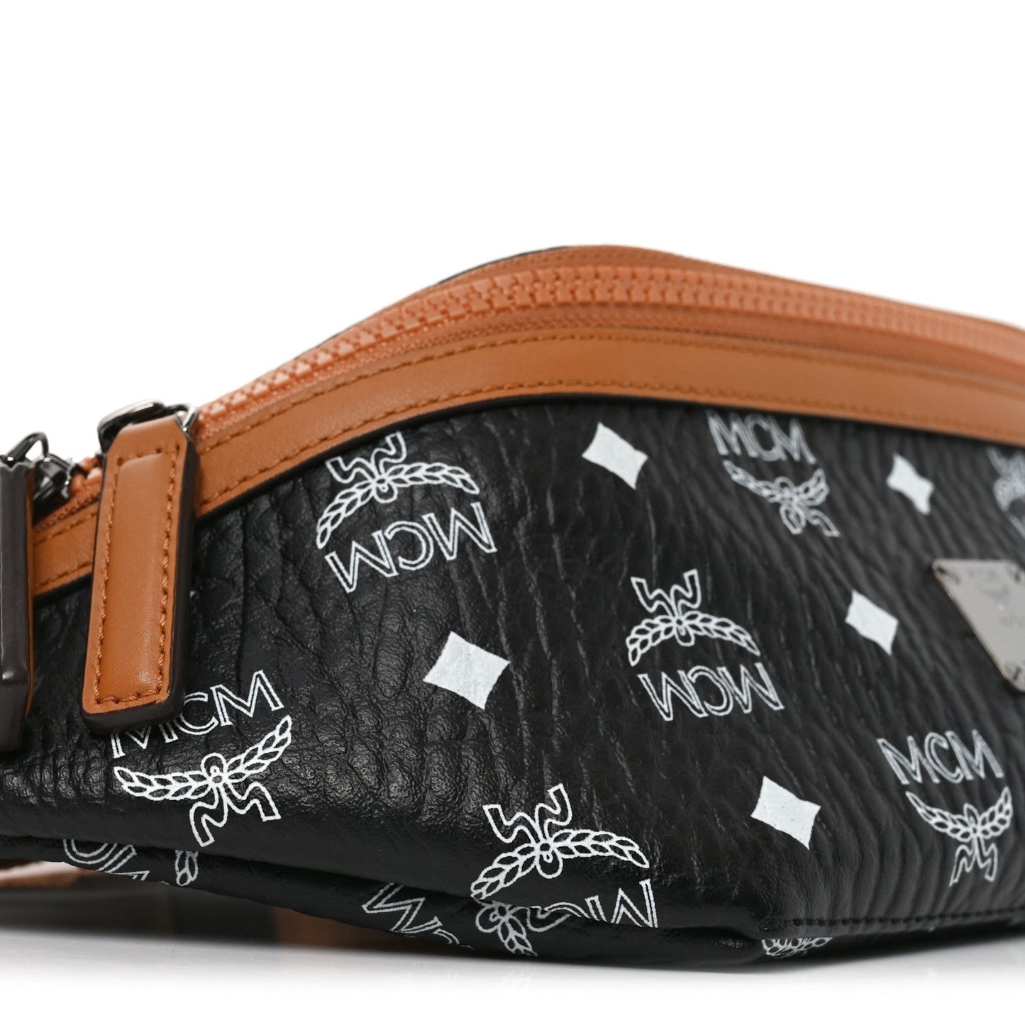 Visetos Small Fusten Belt Bag Black Cognac