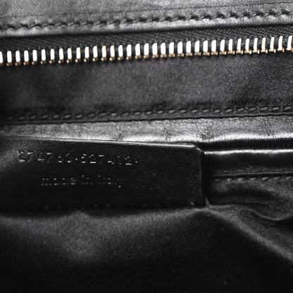 Textured Calfskin Medium Cabas ChYc Black