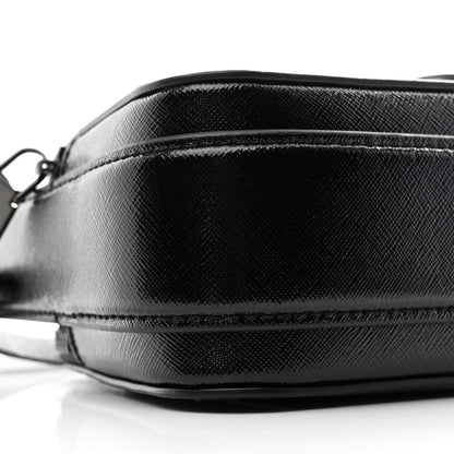 Saffiano Slingshot Shoulder Bag Black