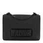 Ultra Matte Calfskin J'Adior Chain Flap Bag Black