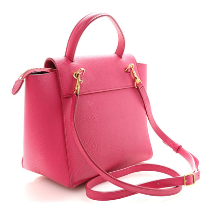 Grained Calfskin Nano Belt Bag Raspberry