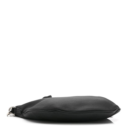 Calfskin Emblem Shoulder Bag Black