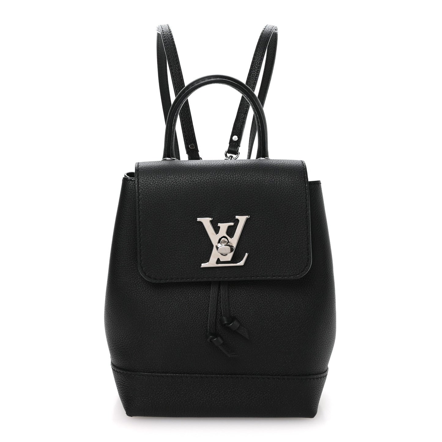 Calfskin Lockme Mini Backpack Black