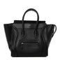 Drummed Calfskin Mini Luggage Black