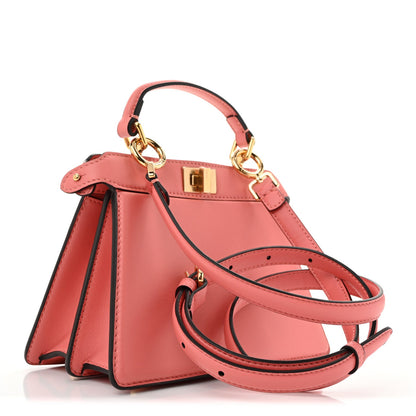 Shiny Nappa Petite Peekaboo I SEE U Satchel Rosa Pesca