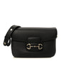 Arabella Calfskin Horsebit 1955 Soft Small Shoulder Bag Black
