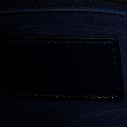 Patent Cannage Medium Supple Lady Dior  Navy Blue