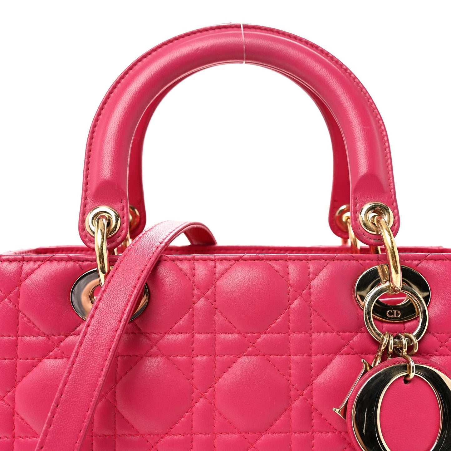 Lambskin Cannage Medium Lady Dior Pink