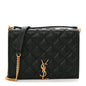 Lambskin Quilted Mini Becky Chain Bag Vert Fonce