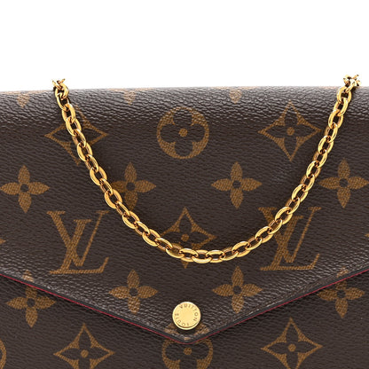 Monogram Pochette Felicie Chain Wallet Fuchsia