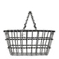 Brass Calfskin Large Grocery By Chanel Shopping Basket Silver