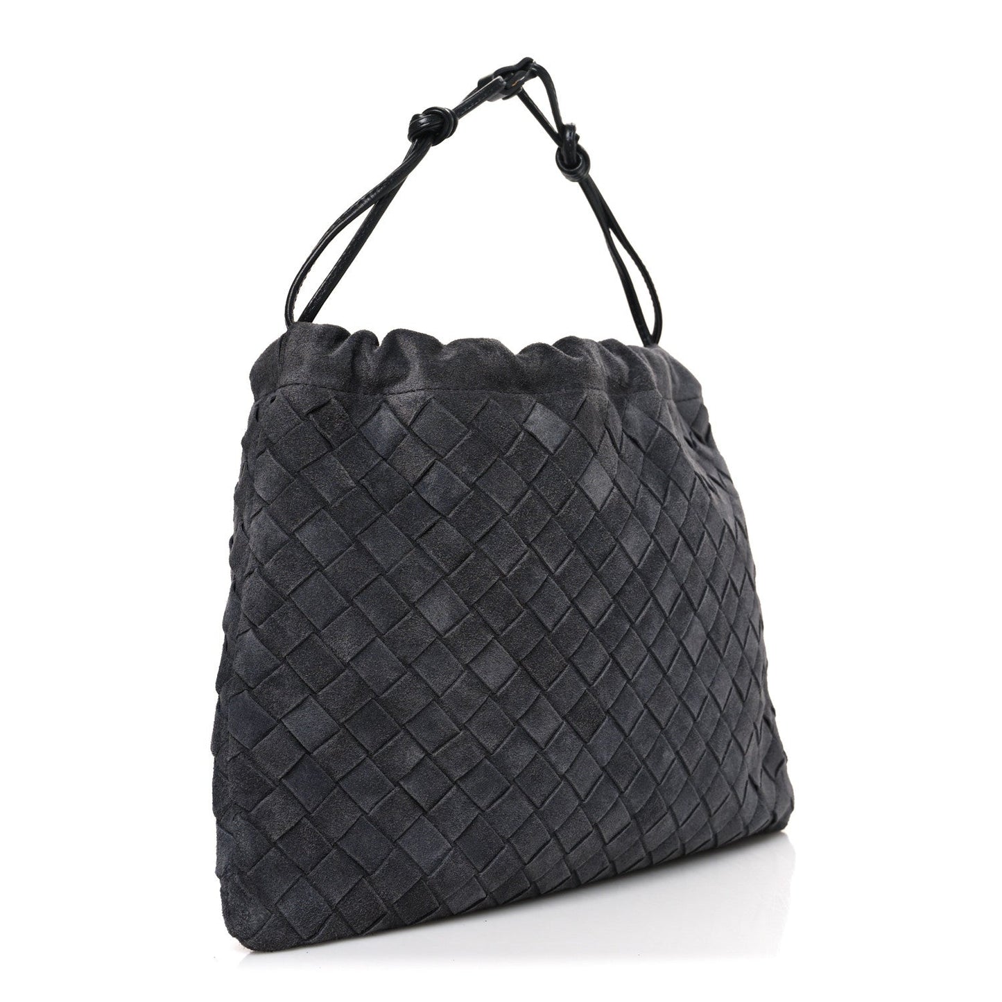 Suede Calfskin Intrecciato Medium Dustbag Grey
