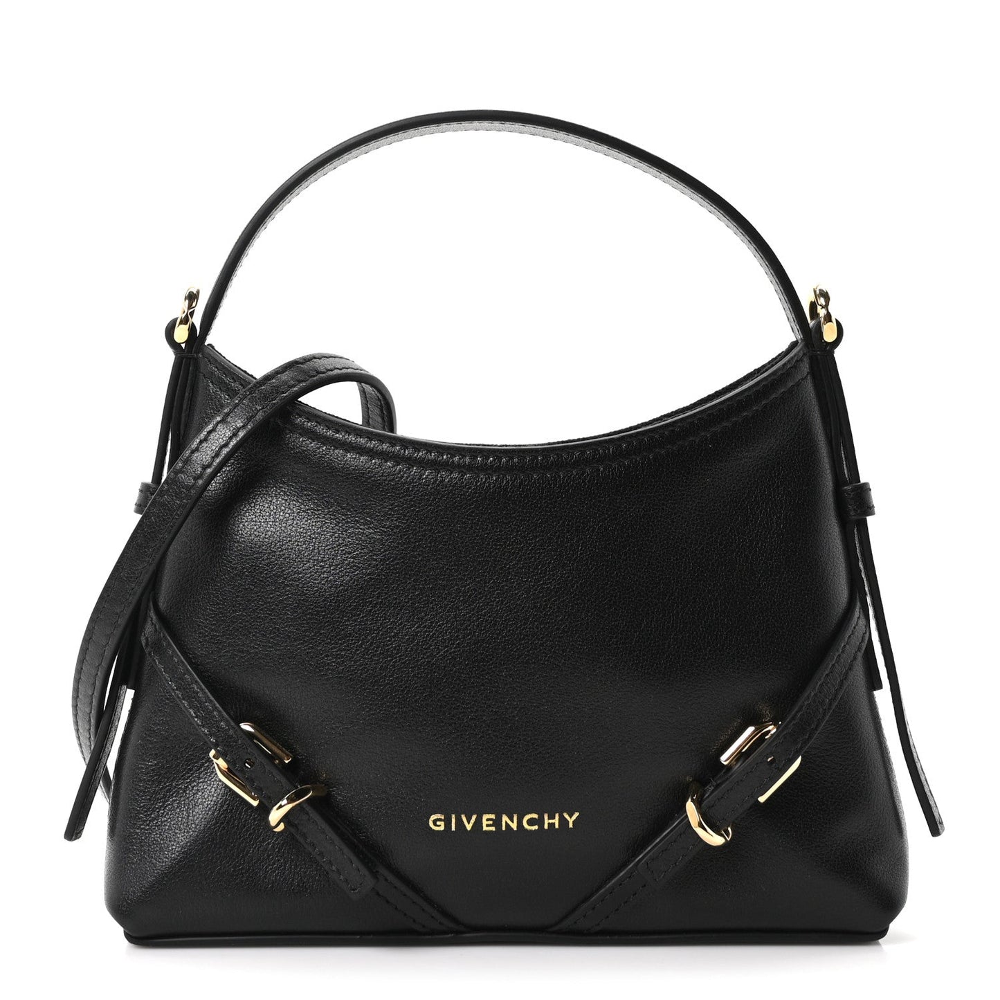 Tumbled Calfskin Nano Voyou Bag Black
