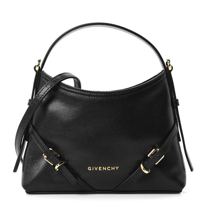 Tumbled Calfskin Nano Voyou Bag Black