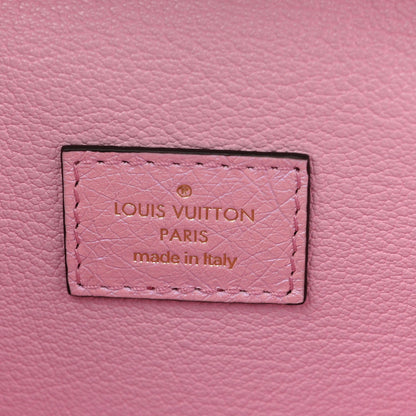 Ostrich Vanity Chain Pouch Pink