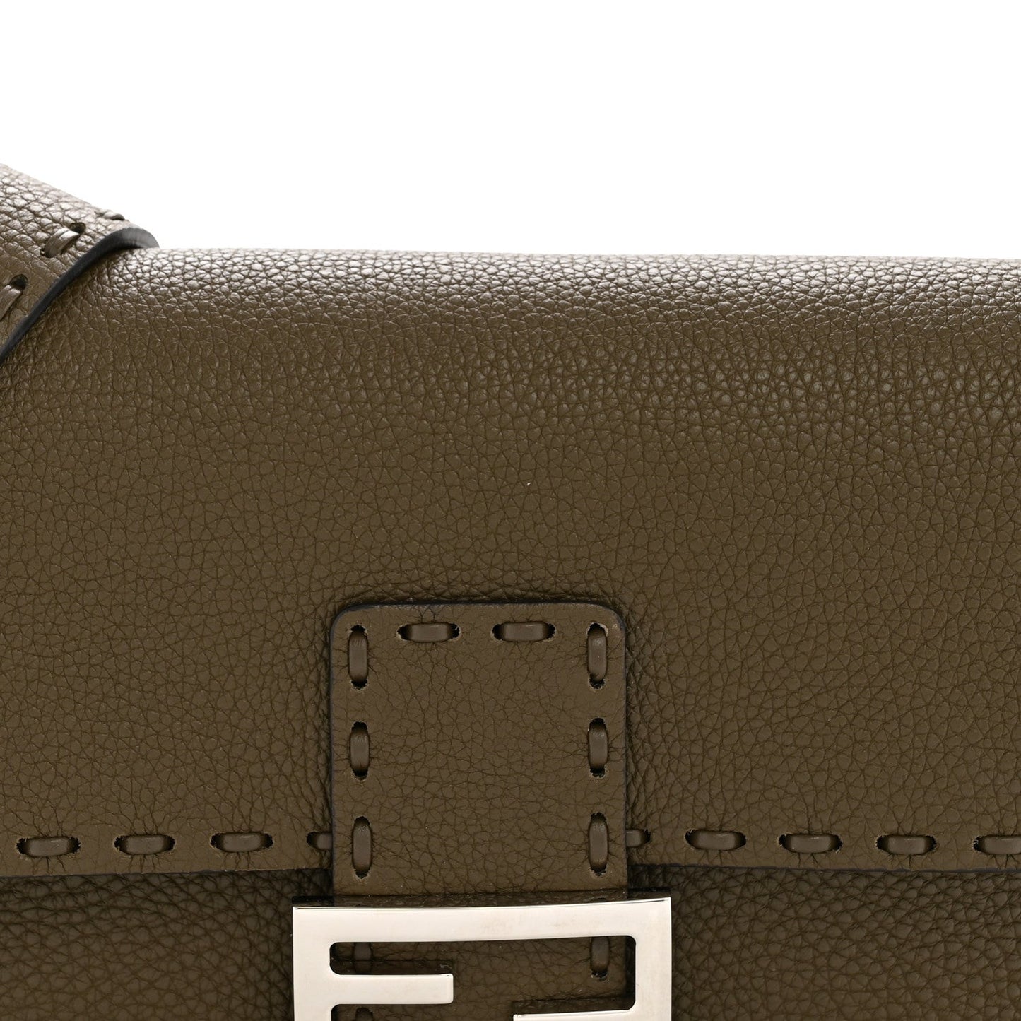 Cuoio Roma Sellerissima Nappa Sintetica Tape Stitch Baguette Wood